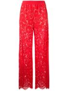 Goen.j Lace Straight Trousers - Red