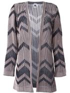 Missoni Printed Ribbed Cardigan, Women's, Size: 42, Black, Polyamide/metallic Fibre
