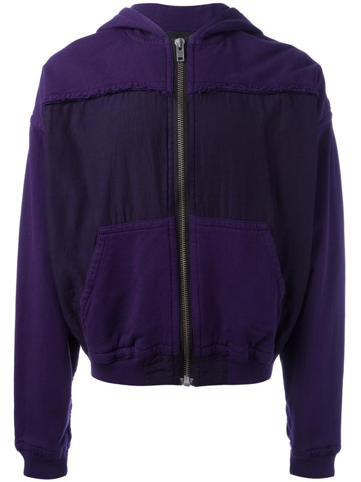 Haider Ackermann - Patch-detail Hooded Sweater - Men - Cotton/rayon - S, Pink/purple, Cotton/rayon
