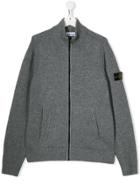 Stone Island Junior Teen Long Sleeve Knit Sweatshirt - Grey
