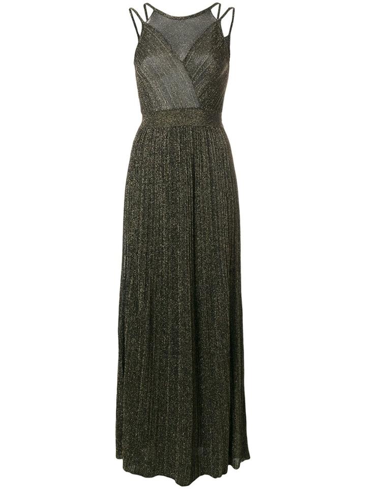 M Missoni Long Pleated Dress - Black