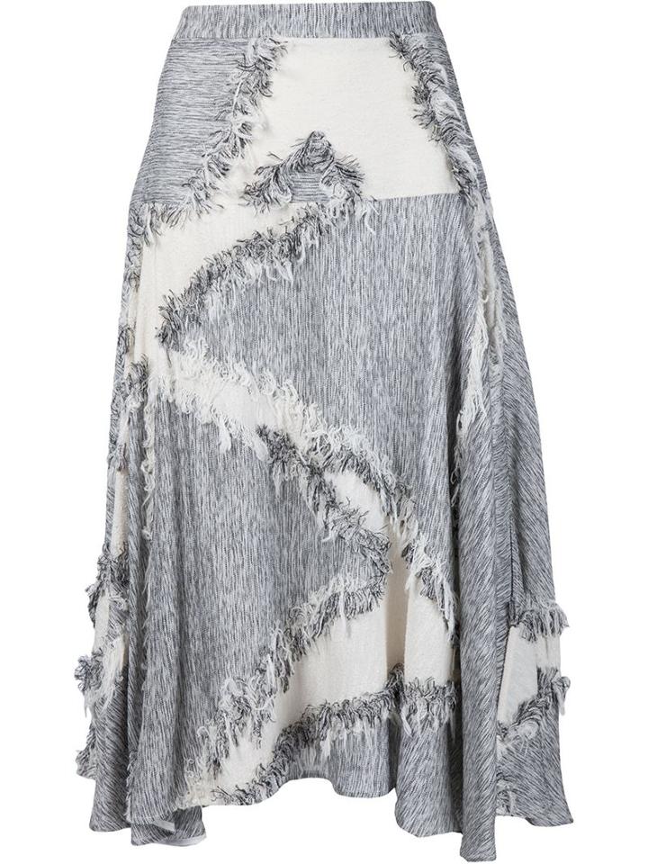 Derek Lam Frayed Effect A-line Skirt