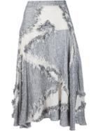 Derek Lam Frayed Effect A-line Skirt