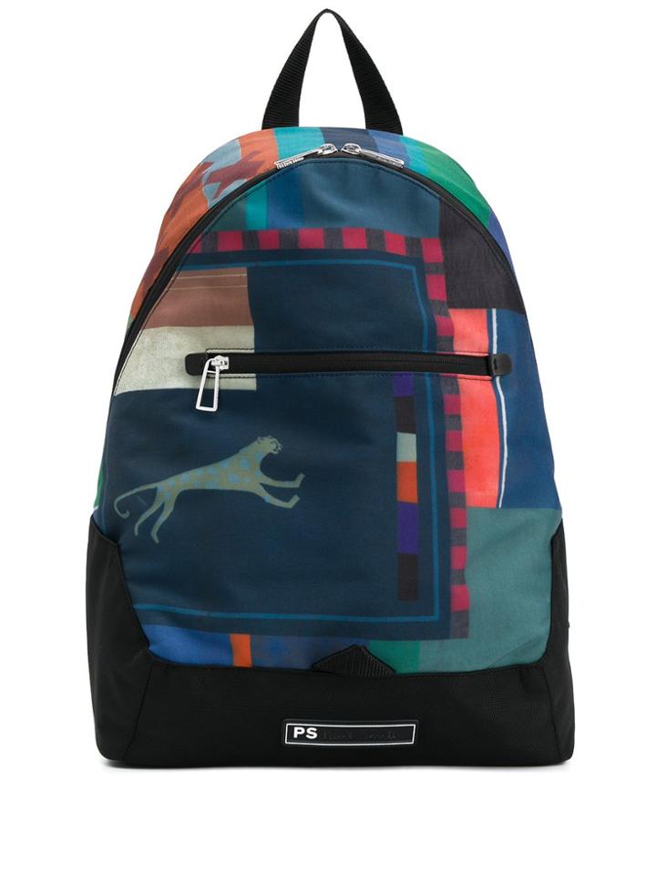 Ps Paul Smith Abstract Print Backpack - Black