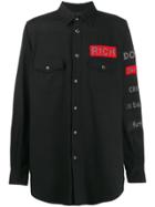 John Richmond Embroidered Shirt - Black