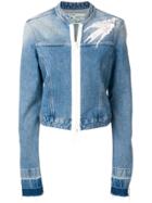 Off-white Embellished Denim Jacket - Blue