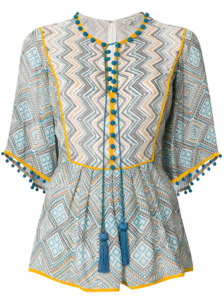Talitha Maghreb Print Blouse - Blue