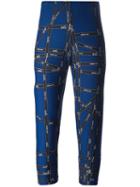 Hermès Pre-owned Logo Ribbon Print Leggings - Blue
