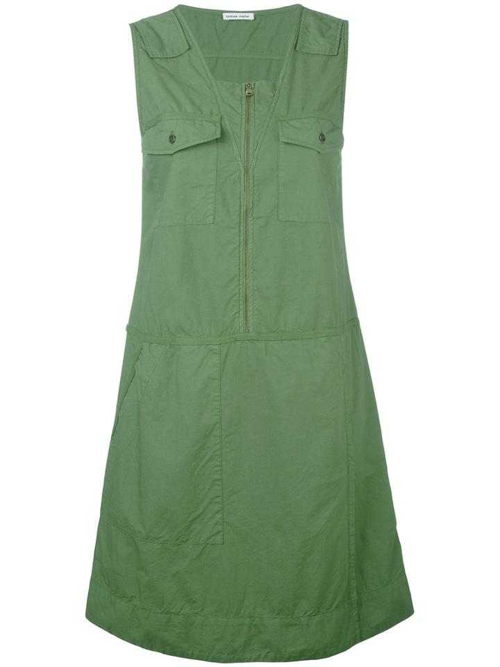 Tomas Maier - Chest Pocket Dress - Women - Cotton - 8, Green, Cotton