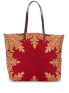 Etro Jacquard Paisley Print Shoulder Bag - Red