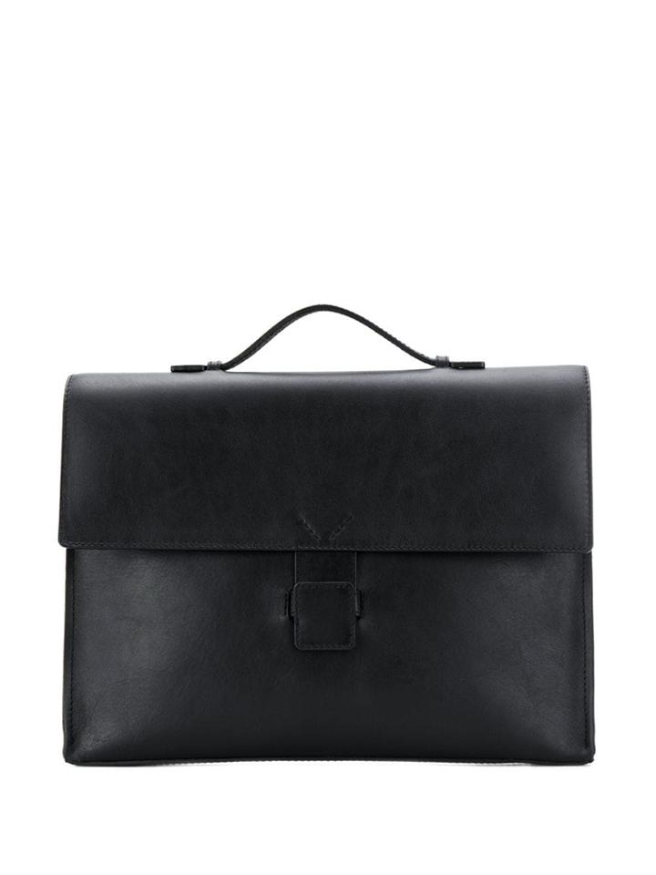 Orciani Panelled Briefcase - Black