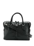 Tod's Medium Bauletto Croc Bag - Black