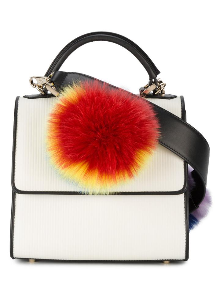 Les Petits Joueurs Mini Alex Shoulder Bag With Rainbow Fur -