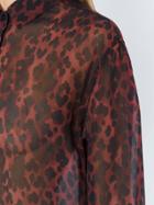 Saint Laurent Sheer Cheetah Print Shirt - Red