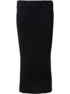Ryan Roche Pencil Skirt, Women's, Size: 1, Black, Cashmere