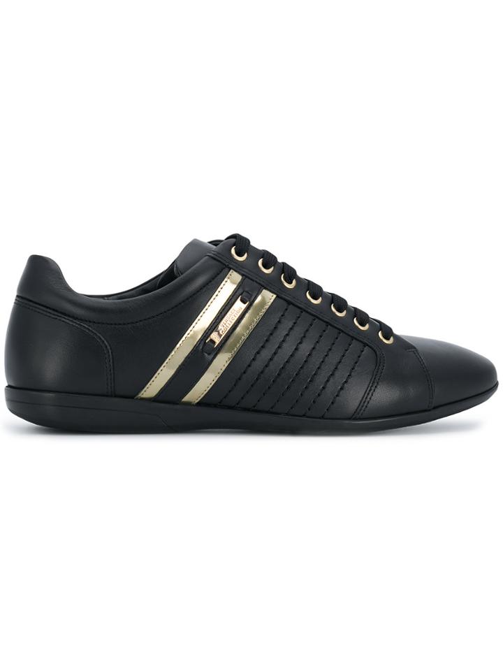 Versace Collection Paneled Bowling Sneakers - Black