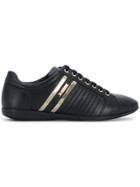 Versace Collection Paneled Bowling Sneakers - Black
