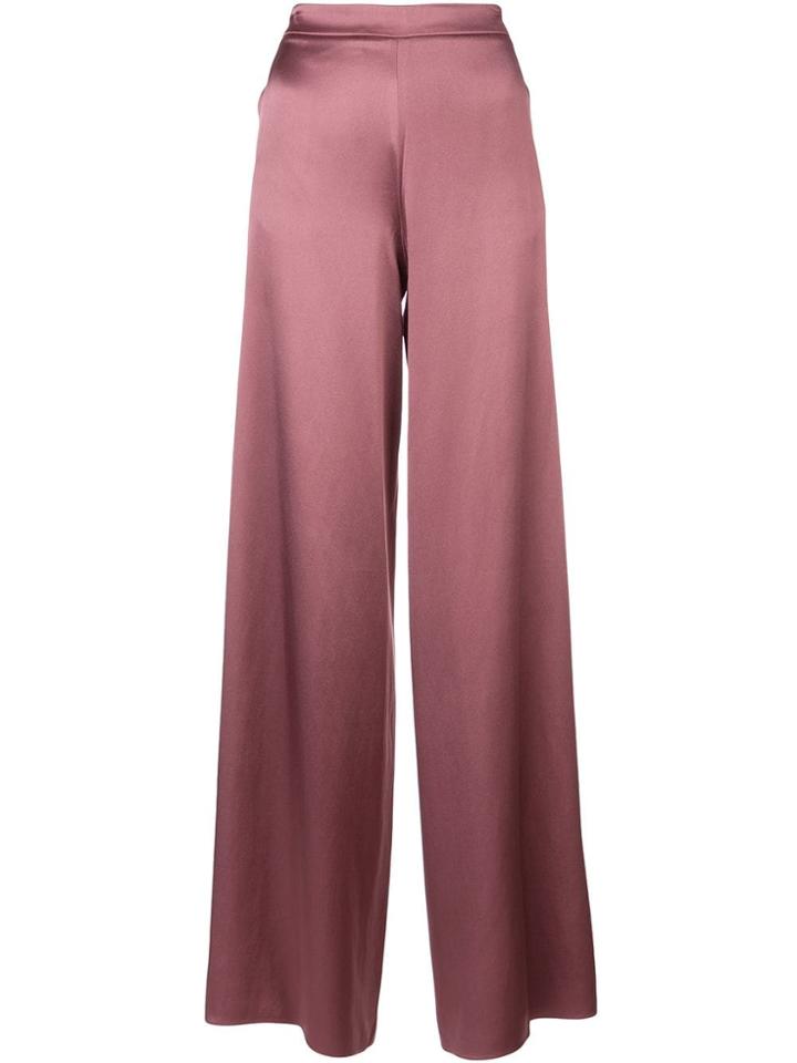 Cushnie Et Ochs High Waisted Wide Leg Pant - Pink & Purple