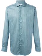 Etro Patterned Shirt, Men's, Size: 42, Blue, Cotton