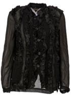 Comme Des Garçons Faux Fur Buttoned Jacket, Women's, Size: Small, Black, Acrylic/modacrylic/nylon/polyester