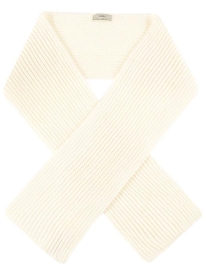 Egrey Knitted Scarf, Women's, White, Cotton/acrylic