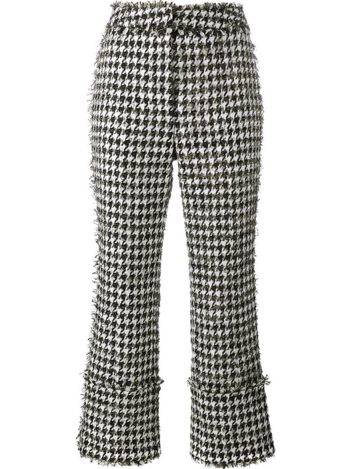Erdem Houndstooth Boucle Trousers