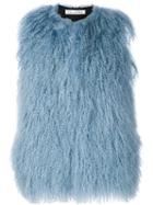 Oscar De La Renta Shearling Sleeveless Jacket