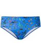 Paul Smith - Palm Tree Bikini Bottoms - Women - Polyamide/spandex/elastane - M, Blue, Polyamide/spandex/elastane