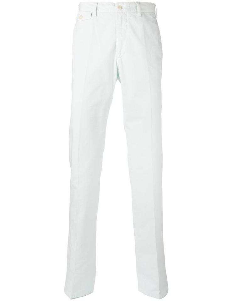 Salvatore Ferragamo Classic Fit Chino Trousers, Men's, Size: 50, Blue, Cotton