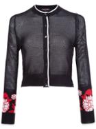 Sophie Theallet Garden Jacquard Mesh Cardigan, Women's, Size: 6, Black, Silk