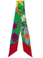 Gucci Floral Print Neck Bow - Green