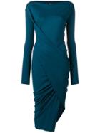 Vivienne Westwood Wide Neck Wrap Dress - Blue