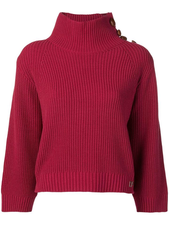 Elisabetta Franchi Roll Neck Jumper - Pink