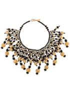 Christian Lacroix Vintage 1990's Festoon Necklace - Black