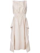 Fendi - Striped Dress - Women - Silk/cotton - 40, White, Silk/cotton