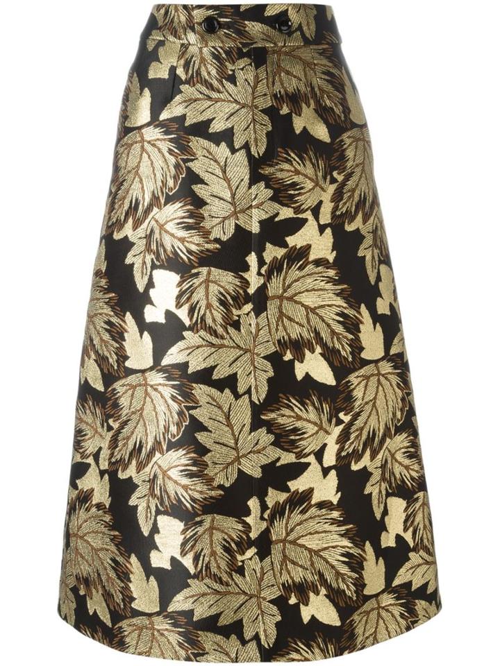 Saint Laurent Floral Embroidered Skirt