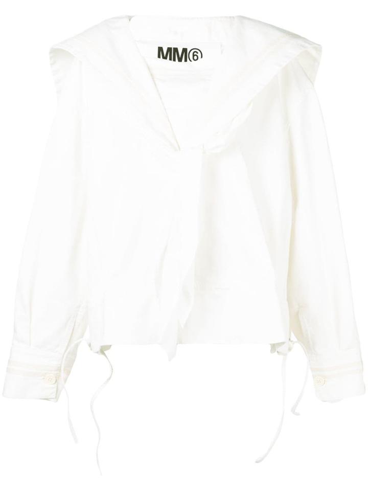 Mm6 Maison Margiela Sailor Poplin Shirt - White