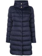 Herno - Funnel Neck Coat - Women - Feather Down/polyamide/polyester/duck Feathers - 42, Blue, Feather Down/polyamide/polyester/duck Feathers