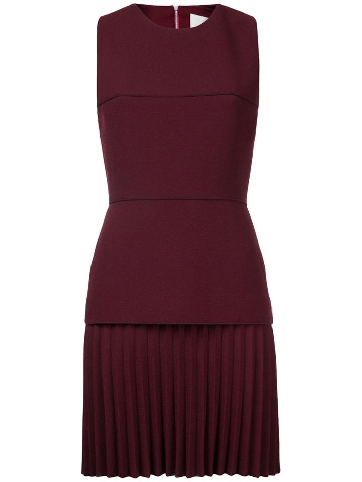 Dion Lee Pleated Jersey-crepe Mini Dress - Red