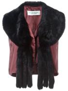 Comme Des Garçons Vintage Faux Fur Detail Vest - Pink & Purple
