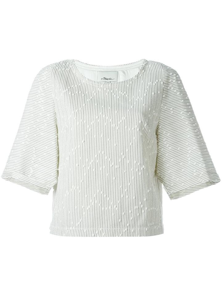 3.1 Phillip Lim Bouclé Top, Women's, Size: 6, White, Silk/cotton/acrylic/viscose