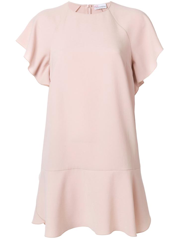 Red Valentino Short Sleeve Mini Dress - Nude & Neutrals
