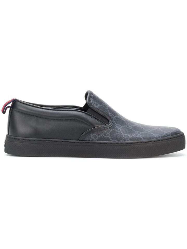 Gucci Gg Supreme Slip-on Sneakers - Black