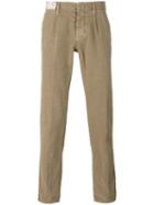 Incotex - Plain Chinos - Men - Cotton/linen/flax - 35, Nude/neutrals, Cotton/linen/flax