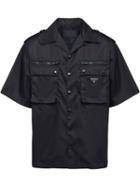 Prada Military Style Bowling Shirt - Black