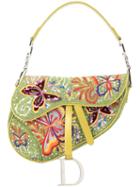 Christian Dior Pre-owned Embroidery Saddle Handle Bag - Green