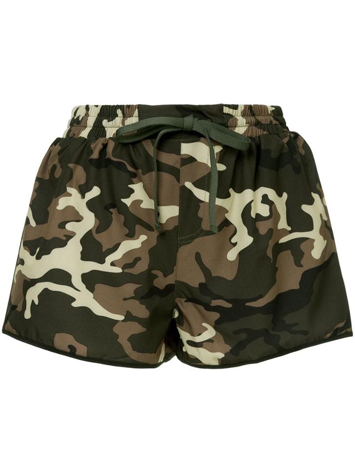 The Upside Camouflage-print Shorts - Green