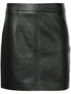 Nobody Denim Cleanline Leather Skirt Blk Leather - Black