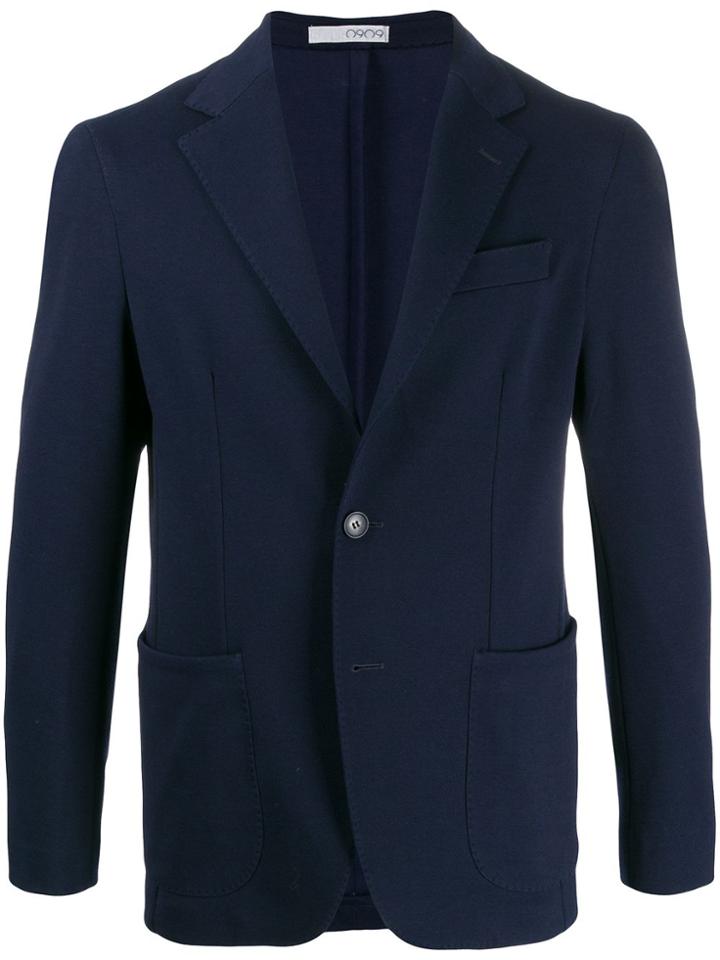 0909 Single-breasted Formal Blazer - Blue
