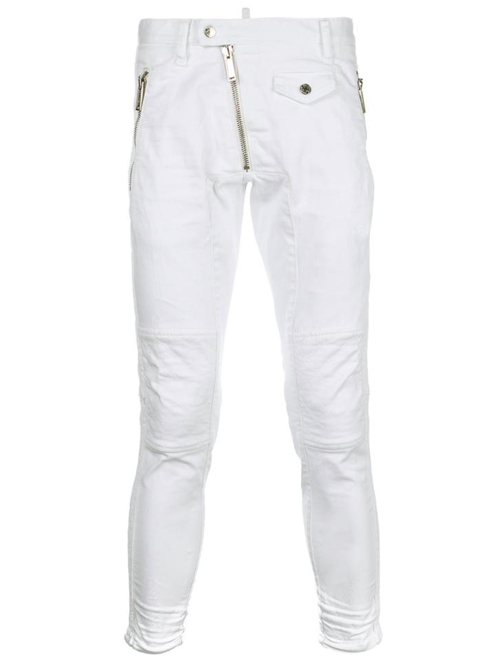 Dsquared2 Biker Trousers - White